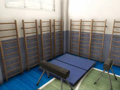 Free PBR Gym Horse Free low-poly 3D model