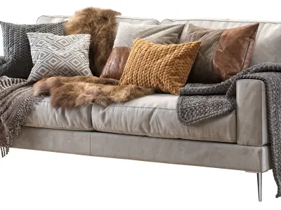 Capri sofa 210 cm 3D model