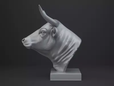 Cattle Bust - Animal Figurine 3D print model
