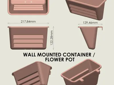 Wall Mounted Container 3D print model