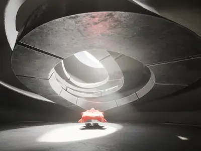 Dynamic Metal Room Low-poly 3D model