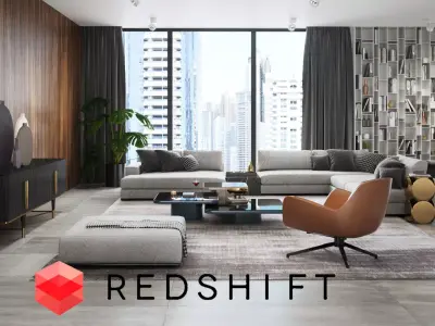 Apartment Scene for Cinema 4D and Redshift 3D model