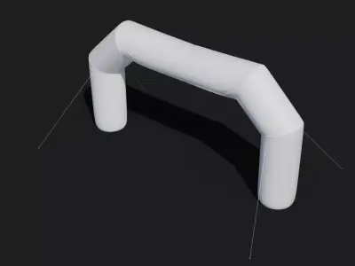Inflateable Arch checkpoint for start finish or brand events 3D model