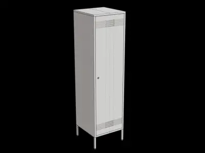 Tall Cabinet Locker Low-poly 3D model