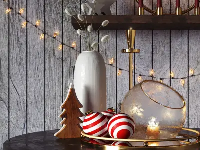 Christmas decor set 06 3D model