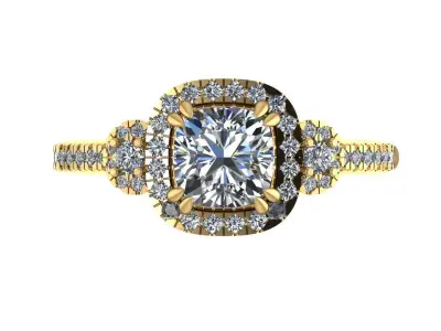 Luxury Golden Ring 3D model