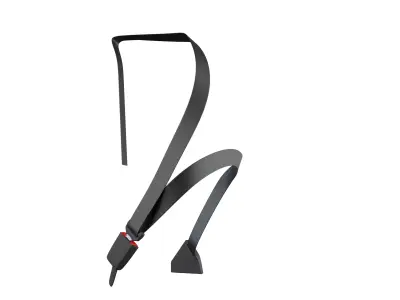 Seatbelt strap with handle Low-poly 3D model