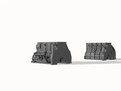 Chevette block engine 1973 and generic block 3D print model