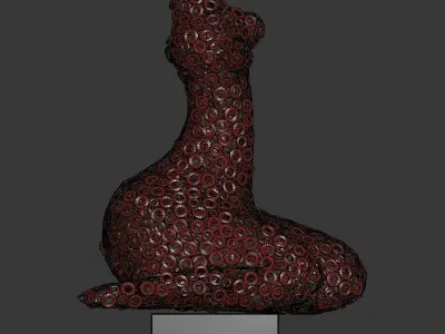 Sculpture Woman of the rings P 3D print model