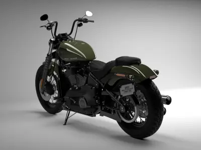 Harley Davidson Street Bob 2021 Deadwood Green 3D model