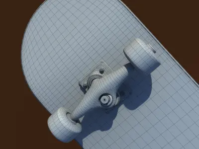 Realistic Rigged Skateboard Assets 3D model