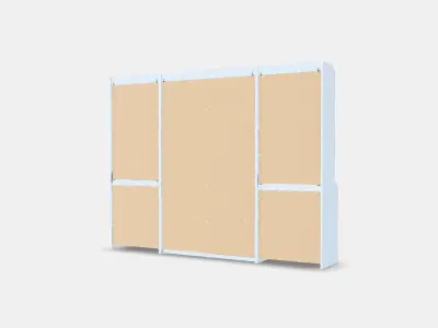 HAUGA Wardrobe combination Low-poly 3D model