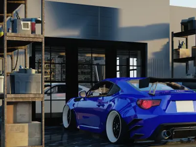 Interior Garage store 3D model