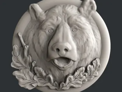 3d STL models for CNC bear 3D model