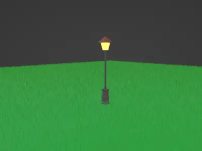 Road lamp Free low-poly 3D model