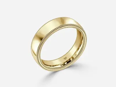 Gold Wedding Ring 04 3D print model