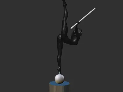  lamp home ballet girl - Modern Sculpture 3D print model