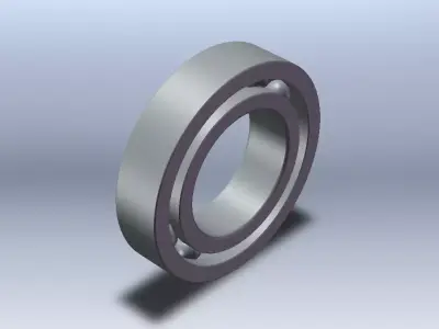 6007 Ball Bearing 3D model
