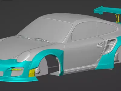 Porsche 911 Turbo Liberty Walk 3D model