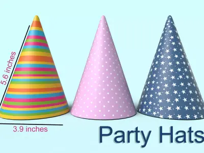 Party Hats 3D model