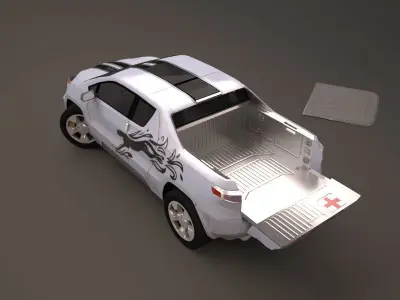 Toyota A-BAT Concept Low-poly 3D model