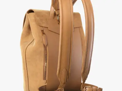 Ralph Lauren Welington Suede Backpack Fawn 3D model