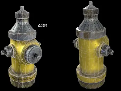 Fire Hydrant Free low-poly 3D model