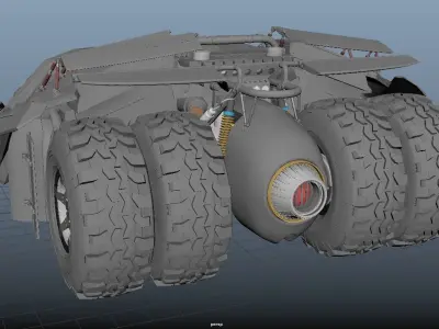 Batmobile 3D model from knight rises 3D model