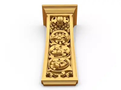 Decorative Bracket carved classic cnc 3d printing 05 3D print model