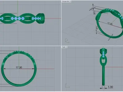  ring code 349 3D print model