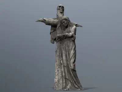 woman Statue Low-poly 3D model