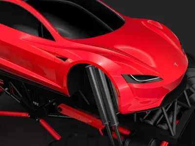 Monster Truck Tesla Roadster 3D model
