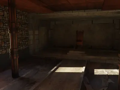 Kings Hall Interior Low-poly 3D model