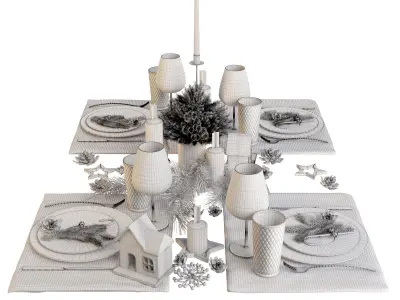 New year serving 3D model