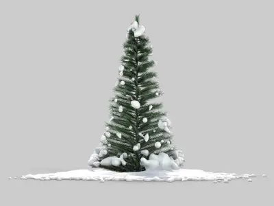 Pine Tree in The Snow 3D model
