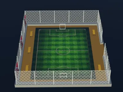 Soccer Stadium - Norway Low-poly 3D model