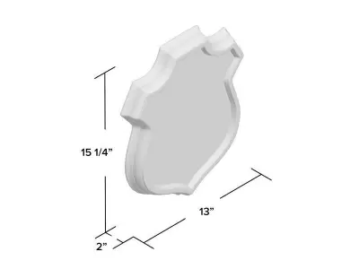 Naudain Wood Wall Mirror 3D model