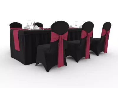 Banquet Table and Chair 137 3D model