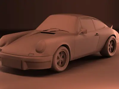 Porsche 911 Carrera RS 1973 without interior 3D model