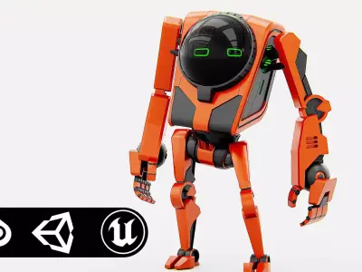 UTILITY BOT V-20 Rigged for Unreal Engine - Unity - MIXAMO 3D model
