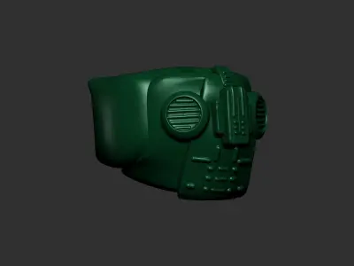 helmet high poly sculpt 3d printable  3D model 33