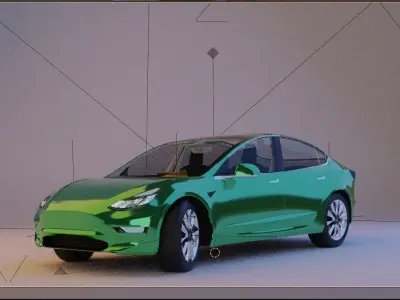 Tesla Model Y electric car 3D model