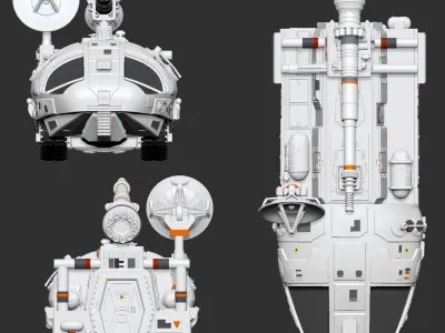 Space 1999 Alpha Laser Tank 3D print model