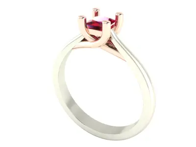 Luxury Green Stone Rings for Engagement 3D print model