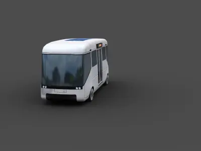 Arrival e-shuttle Low-poly 3D model