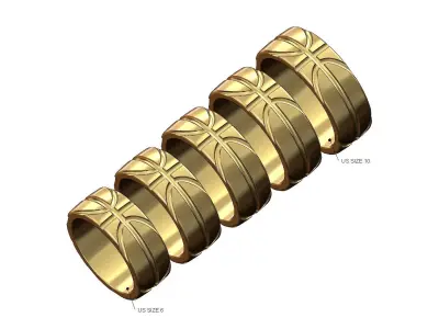 Basketball engravings cigar band US sizes 6to10 3D print model