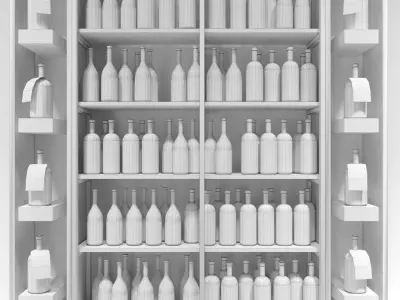 Wine cabinet 3D model