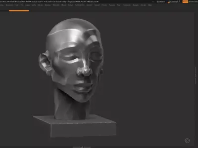 human head modern sculpture 3d print model 120 3D print model