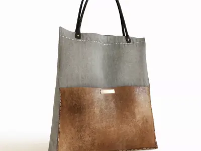 Leather bag 3D model