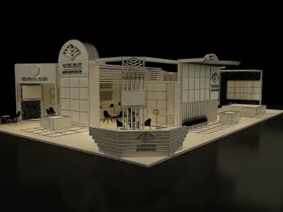 Booth Exhibition Stand a243a 3D model
